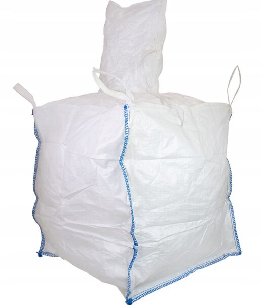 Worek big-bag 90*90*90 cm biały, komin wsypowy - wysypowy