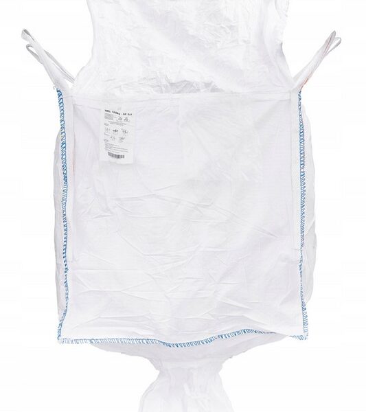 Worek big-bag 90*90*90 cm biały,otwarty z kołnierzem