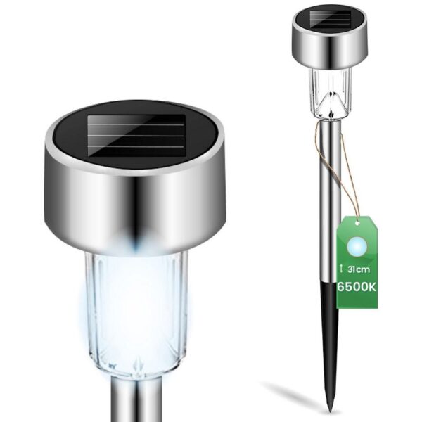 Lampa solarna wbijana palis chrom 6500K