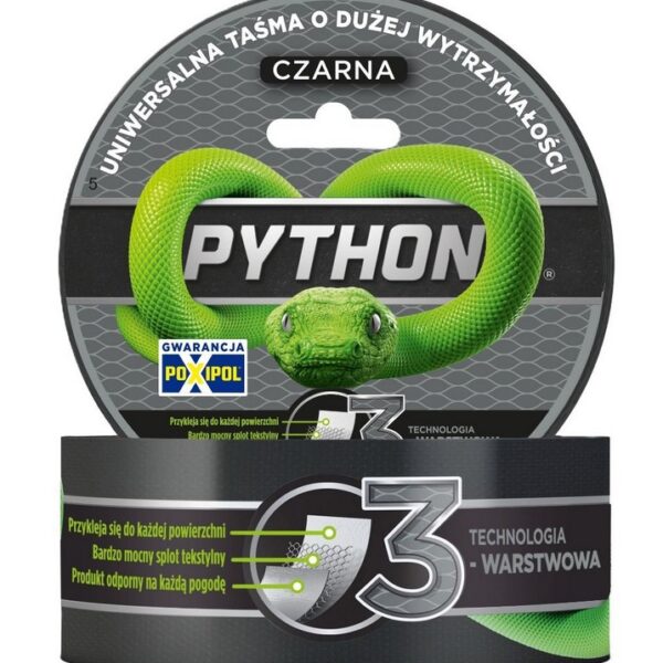 Taśma duct tape python czarna 48mm*25M