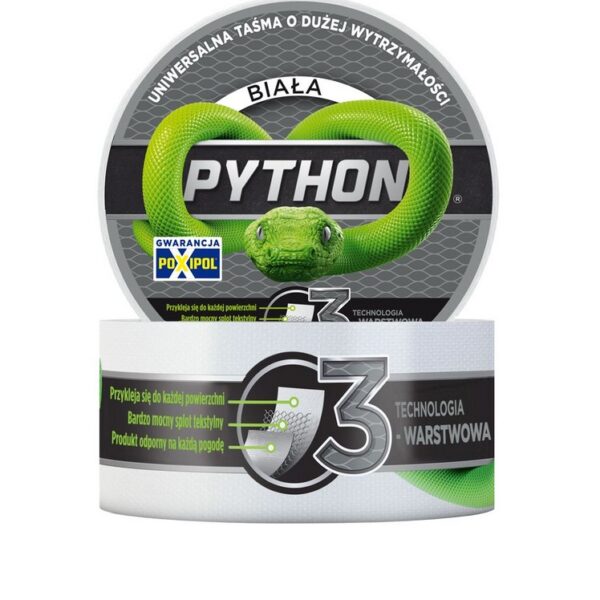 Taśma duct tape python biała 48mm*9M