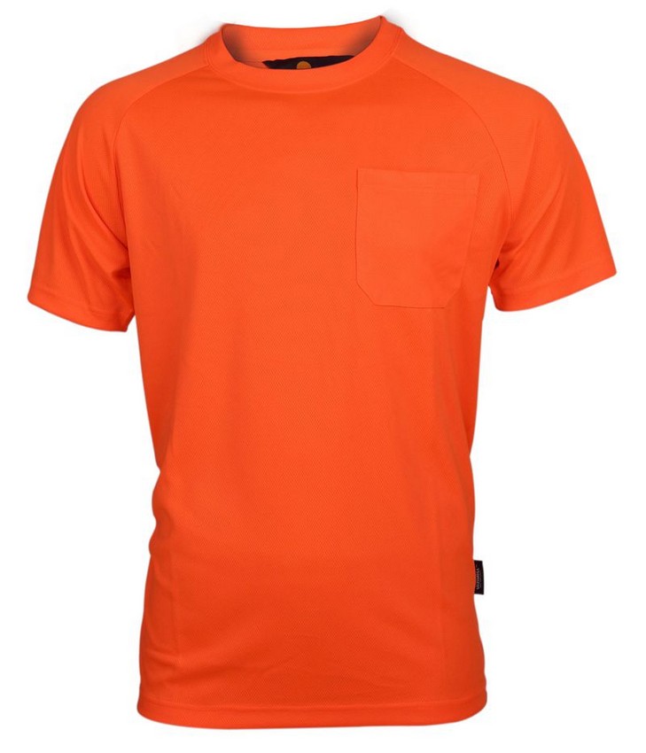 T-shirt fluoresencyjny przewiewny pomarańczowy rozmiar XL.