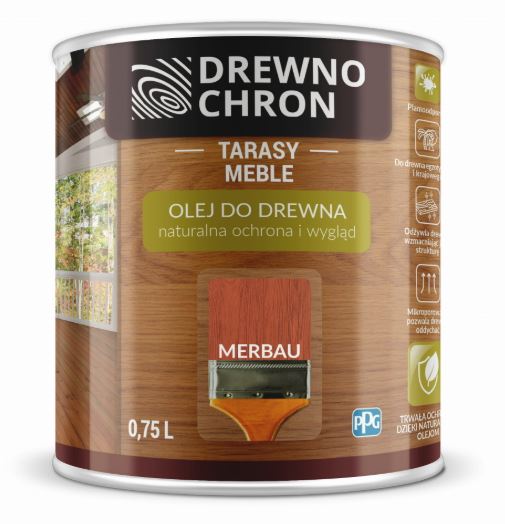 Drewnochron olej do drewna merbau 0.75 L.