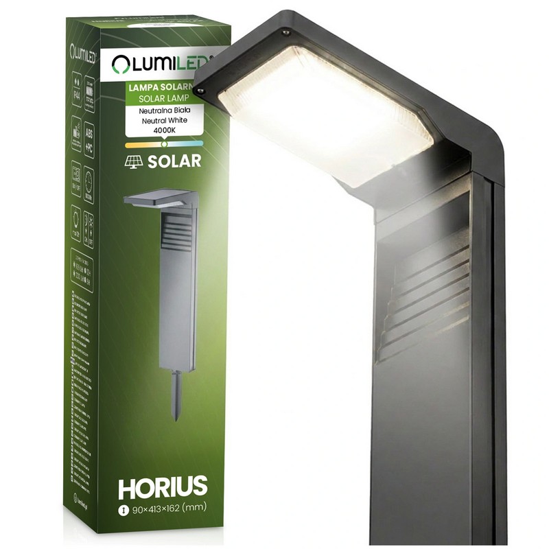 Lampa solarna słupek wbijany horius 4000K