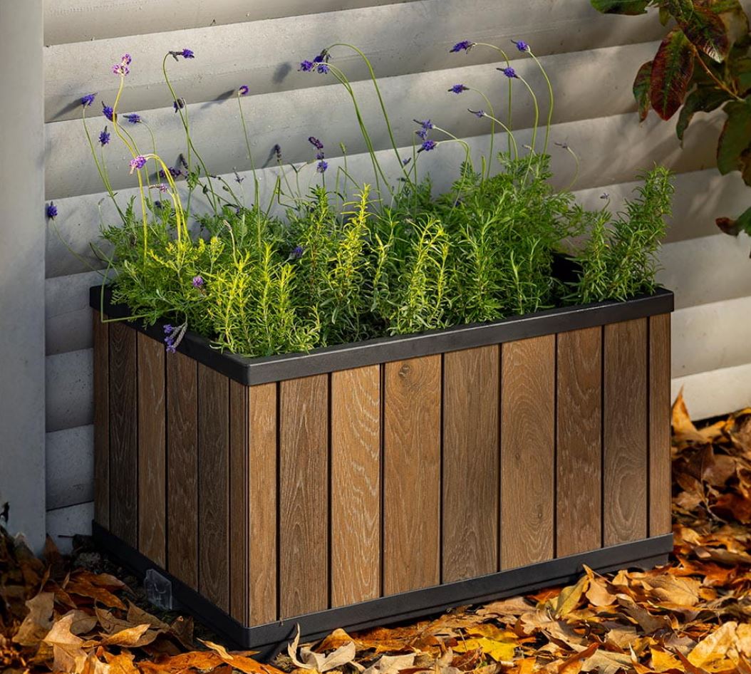 Donica prostokątna Keter planter decocoat walnut