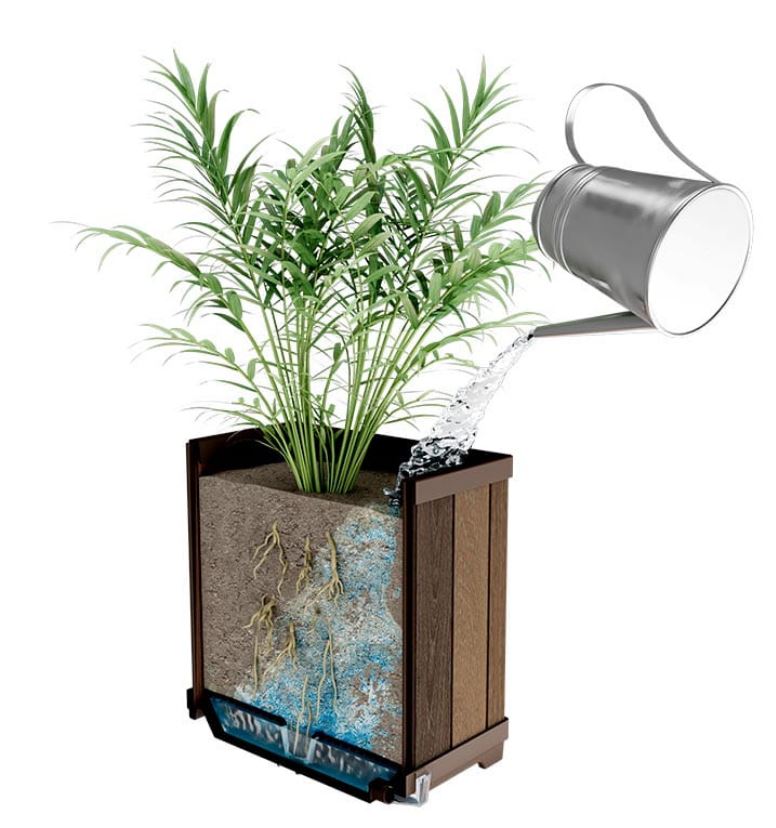Donica prostokątna Keter planter decocoat walnut