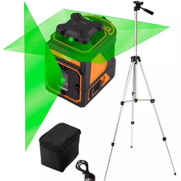 Laser płaszczyznowy 30 M, 5 linii, etui + statyw 1.5M