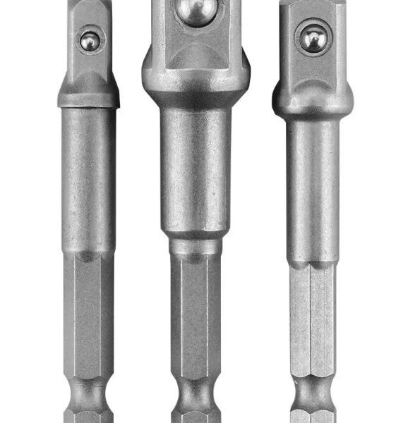 Zestaw redukcji do nasadek 1/2'/1/4'/3/8' na 1/4' HEX, 3 szt