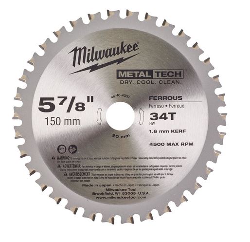 Tarcza pilarska do metalu 150*20*1.6 34T