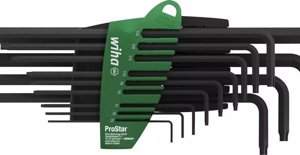 Zestaw kluczy trzpieniowych torx z uchwytem prostar 13szt.