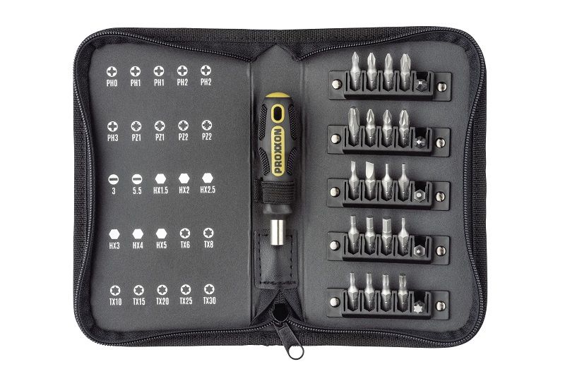 Zestaw bitów z rękojeścią mini flex-dot w etui, 26 szt.