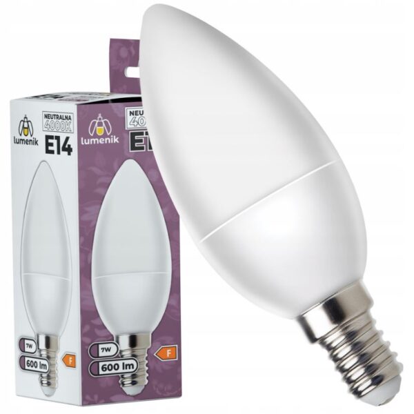 Żarówka E14 LED SMD 7W NW C37 lumenik 0370