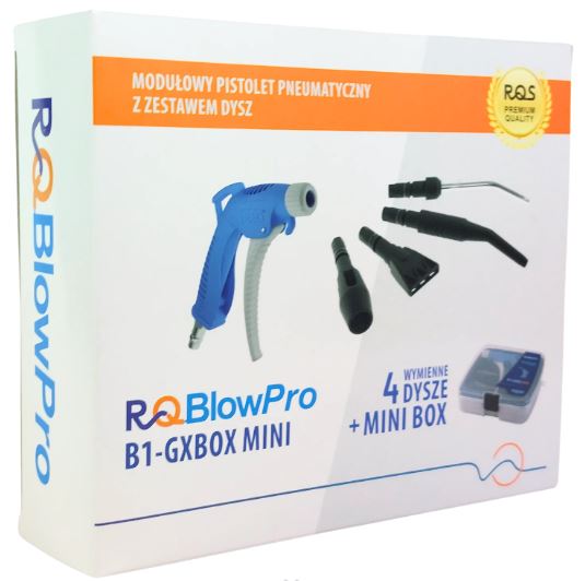 Pistolet do przedmuchu B1-GX z zestawem dysz gxbox mini