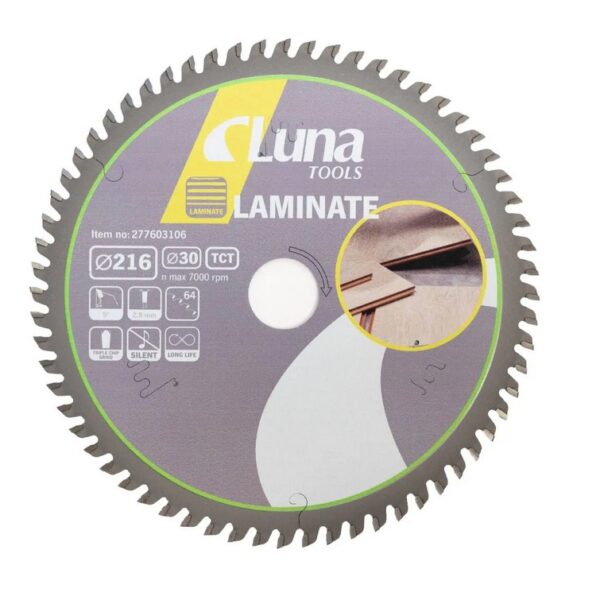 Piła tarczowa Luna laminate 216X30 Z64