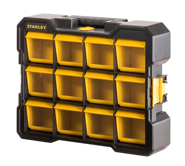 Organizer fatmax z 12 uchylnymi pojemnikami