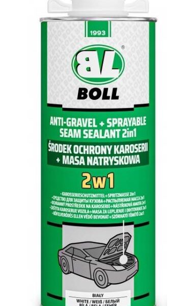 Środek ochrony karoserii+masa natryskowa 2W1 Boll 1kg biały