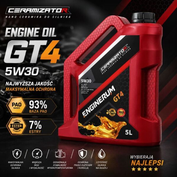 Ceramizator olej syntetyczny enginerum GT4 5W30 5L