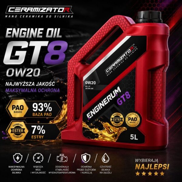 Ceramizator olej syntetyczny enginerum GT8 0W20 5L