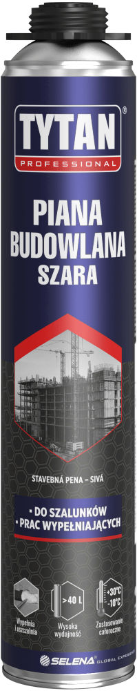 Pianka pistoletowa Tytan budowlana szara 750 ML.