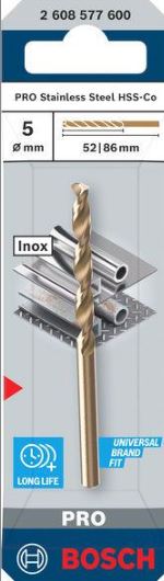 Wiertło PRO stal nierdzewna hss-co twist CYL 5.0mm