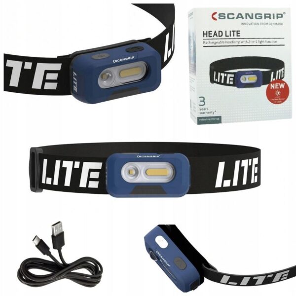 Latarka czołowa LED scangrip head lite R 150LM