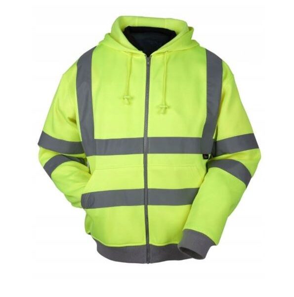 Bluza robocza z kapturem ostrzegawcza żółta ROZ. M