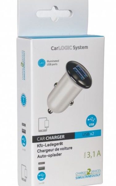Ładowarka samochodowa 12V 2*USB-A 3.1A