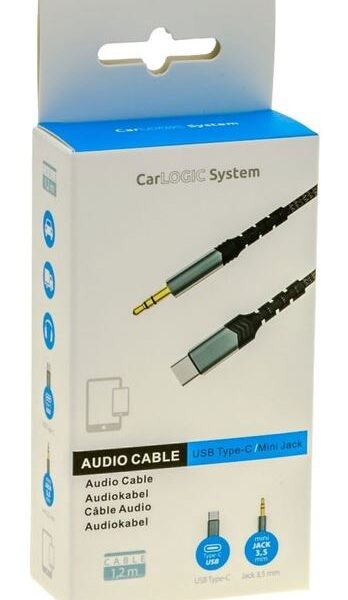 Kabel audio USB C - mini jack 1.2M