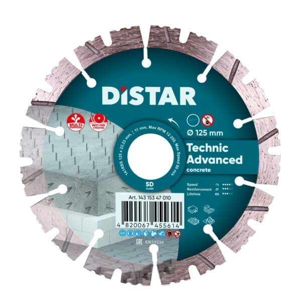 Tarcza diamentowa technic advanced 125*2.2/1.4*11*22,23-10