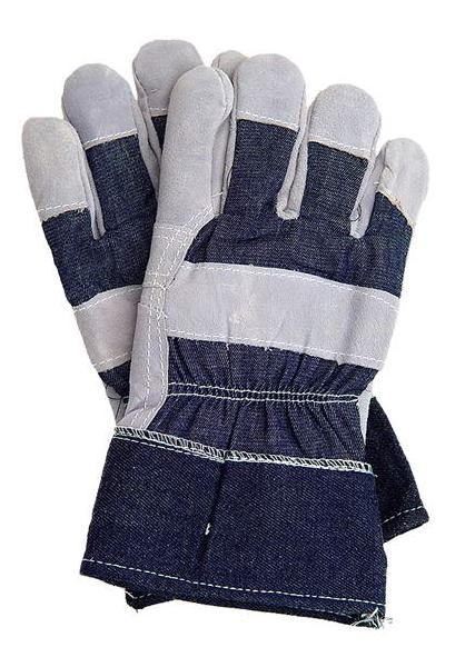 Rękawice skóra bydlęca, dwoina, jeans RB