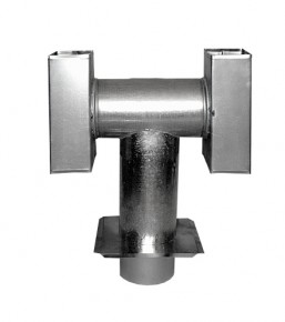 Deflektor humbert ocynkowany z płytą 130mm